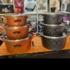 Set Of 3 Quality Granite Pots