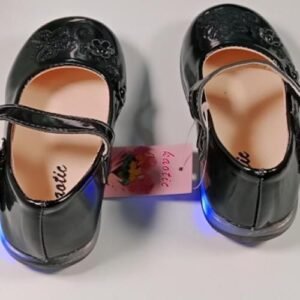 Baby Girls Leather  Shoes-Black