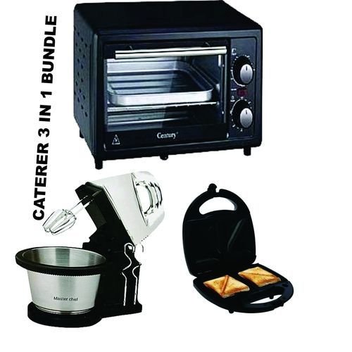 3 IN 1 CATERERS BUNDLE (OVEN+CAKE MIXER+TOASTER)