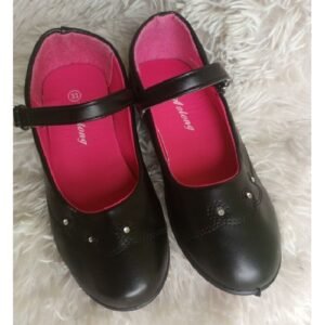 Girls Leather Dress/School Shoe -black