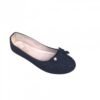 Quality Ladies Black Flat Shoe