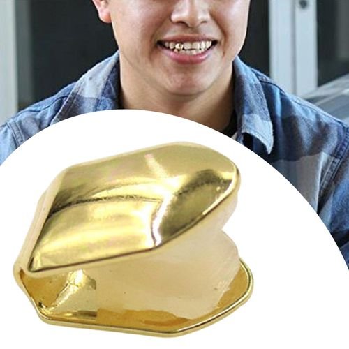 Single Teeth Caps Hip Hop Braces For Teeth Mouth Cosplay Gold