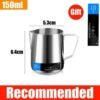 150-1000ml Stainless Steel Milk Jug Frothing Pitcher Latte Espresso Coffee Jug Barista Craft Cappuccino Milk frother Cream Cup
