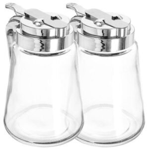 2 Pcs Best Bits for Stainless Steel Maple Sugar Syrup Jars Gl Coffee Bar Accessories