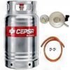 Cepsa Stainless 12.5kg Gas Cylinder With Hose & Metered Regulator