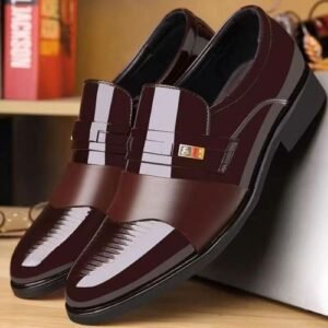 Business Chaussures En Cuir Formelles Pour Hommes-brown