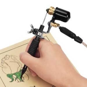 Complete Tattoo Kit Rotary Tattoo Machine  Grip Black