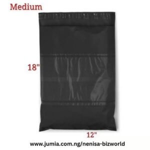 Black Courier Bags /Courier Nylons/Poly Mailer-Invoice Pocket 500pcs-A3-Medium-30x48cm-12/18 Inches