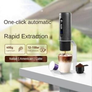 Portable Electric Coffee Machine For Car  Home Espresso Coffee er  Coffee Powder DualUse vel Camping