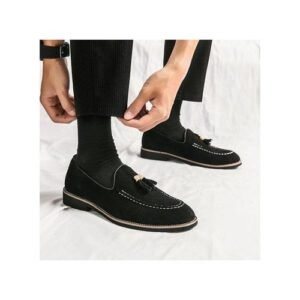 (black)Italy Luxury Banquet Shoes Men's Dress Shoes Special Suede Business Leather Shoes Men Loafers Classic Designer Wedding Shoes Man JIN