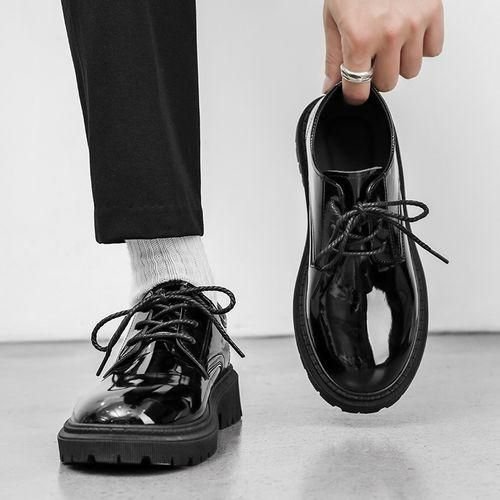 Spring HighGrade Dr. Martens Boots British Style Formal Wear Business Wedding Bridegroom Leather Shoes Men's Big Head Workwear ACU