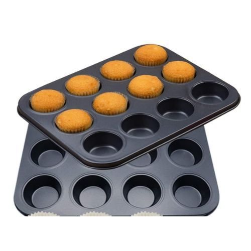 12 Space Cups Non Stick Aluminum Cup Cake Pan/Cupcake Pan