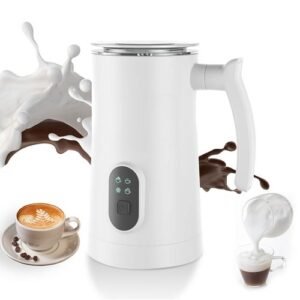 Electric Milk Frother Stainless Steel 4 In 1 Hot/Cold Foam