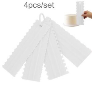 4pcs/set Cake Spatula DIY Baking Tools Plastic white