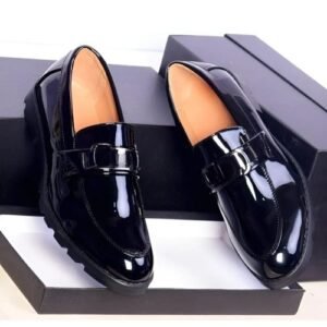 QUALITY SHINY LEATHER LUXURY CORPORATE MEN'S SHOE BLACK