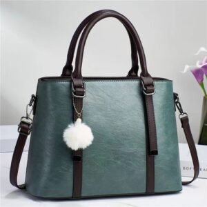 Ladies Fashion Large-Capacity Tote Shoulder Handbags - Green