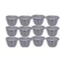 12 X STAINLESS STEEL BEANS CAKE MOI MOIN CONTAINER CUP & LID