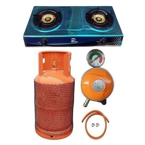 12.5Kg Gas Cylinder And Cooker + Free Regulator Hose & Clip