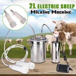 2L 12 Gal 2 Teats Goat Milker Electric Sheep Milking Machine Stainless Steel American Rules