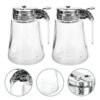 2 Pcs Gl Syrup Dispenser Seasoning Pot Sugar for Coffee Bar Maple Stainless Steel Pancake