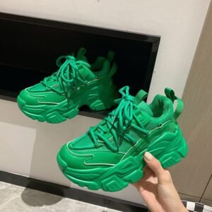 (Green)New Fashion Women's Sneakers 2022 Comfortable Platform Sports Shoes Summer White Chunky Sneakers Vulcanized Casual Shoes Tennis OLD