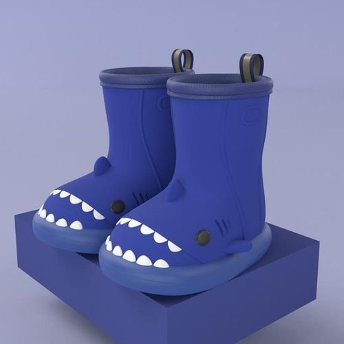 Children's rubber rain boots children's anti-skid rain boots