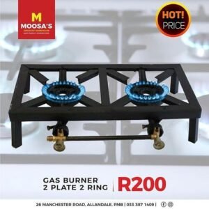 Locally Made Double Burner Gas Stand + Regulator & Hose