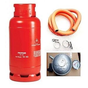 19kg Gas Cylinder, Hose,Regutor With Meter And Clips