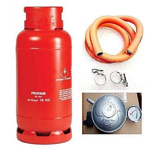 19kg Gas Cylinder, Hose,Regutor With Meter And Clips
