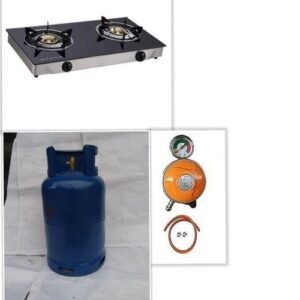 12.5kg Gas Cylinder Glass Top Cooker, Metered Regulator,