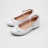 Girls Formal Shoes Wedding Evening Ankle Strap PumpsWhite