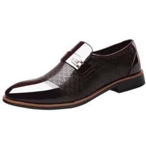 (Brown)Luxury Men Leather Shoes Crocodile Pattern Waterproof Mens Business Dress  Male Wedding Footwear Man Casual Social ACU