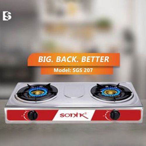 Sonik Gas Cooker With 2 Burners