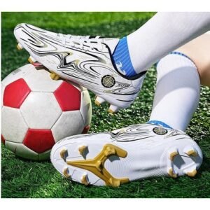 SPORT Men Soccer Football Boot-White