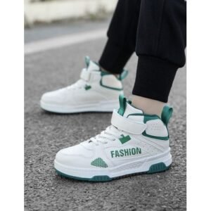 Quality Hightop Children Sports Leisure Luxury Kids Sneakers - Green