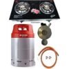 12.5kg Cylinder/ Glass Top Burner, Regulator, Hose & Clips