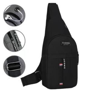 B06 Casual Crossbody Shoulder Chest Bag-Black