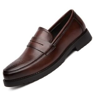 Top Quality Mens Shoes Full Grain Leather Business Formal Shoes Elegant Oxford Shoes For Men Brown