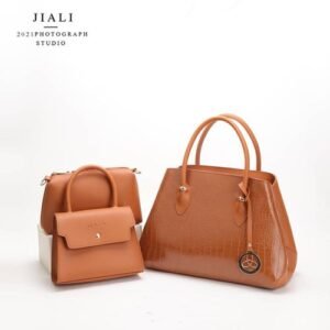 3Pcs Bundle Bags(large, Midi & Purse)-BROWN