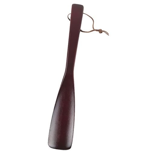 Long-Handled Wooden Shoe With Hanging Loop Wood Shoehorn