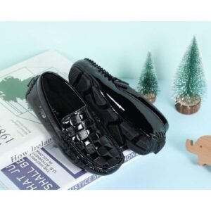 Kids Boys Children Shoe Loafers-blackk