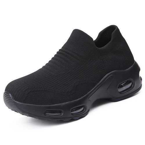Big Size Women Sneaker Female Walking Shoes-Black