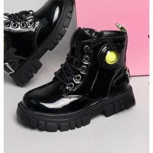Children Boy's Girl's Black Ankle Boot