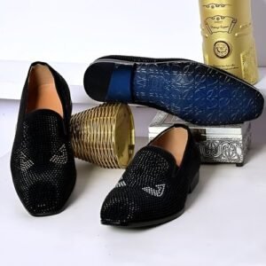 Depally 2 EYES STONE DESIGNERS SHOE BLACK