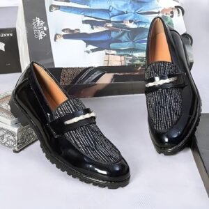 DEPALLY HEEL CHAIN DESIGNERS SHOES BLACK/GREY