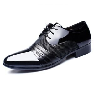 Men's Business Formal Leather Shoes-black