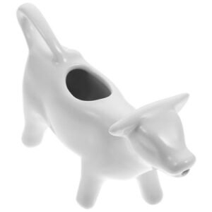 Ceramic Milk Jug Cow Coffee Cup Sauce Gravy Dispenser Frothing Container Boat Bowl