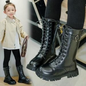 Girls' Boots Children'S Princess Boots Girls' Boots S4 Black