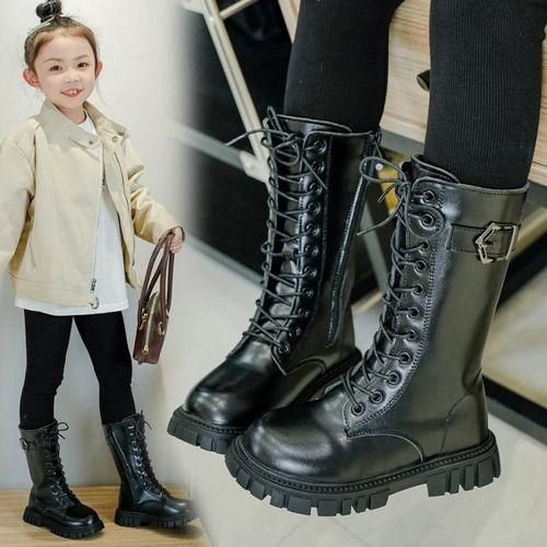 Girls' Boots Children'S Princess Boots Girls' Boots S4 Black