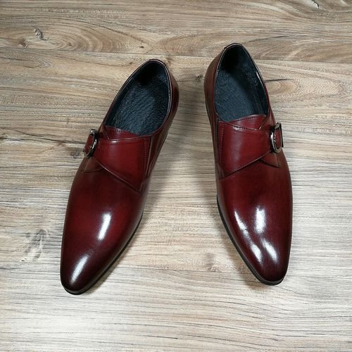 Men Formal Party Business Leather Office British Dress Italian Shoes Male Red